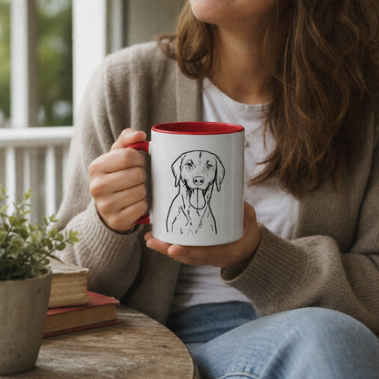 Personalized Fayetteville Dog Ceramic Accent Mug | Modern Sketch Photo Upload_Doggo Mojo_Ceramic Mugs_2