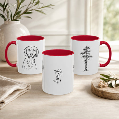 Personalized Fayetteville Dog Ceramic Accent Mug | Modern Sketch Photo Upload_Doggo Mojo_Ceramic Mugs_3