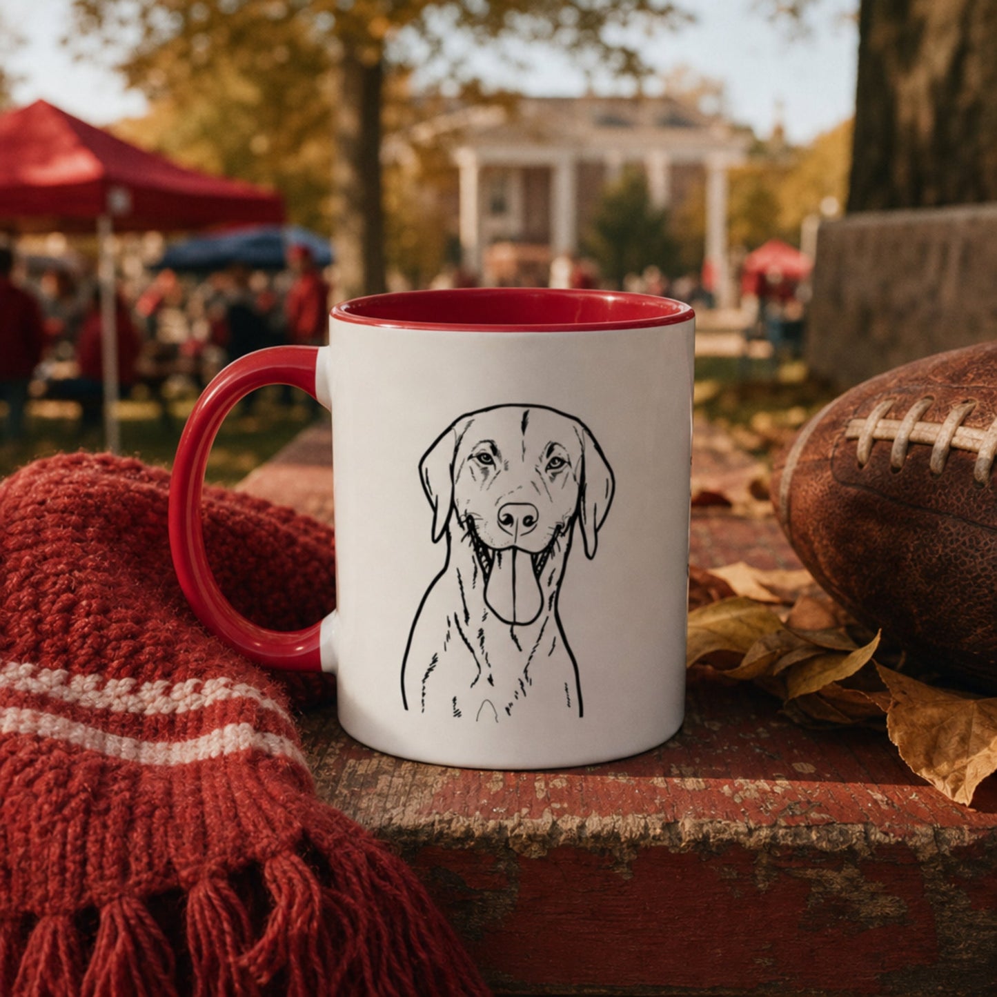 Personalized Fayetteville Dog Ceramic Accent Mug | Modern Sketch Photo Upload_Doggo Mojo_Ceramic Mugs_4