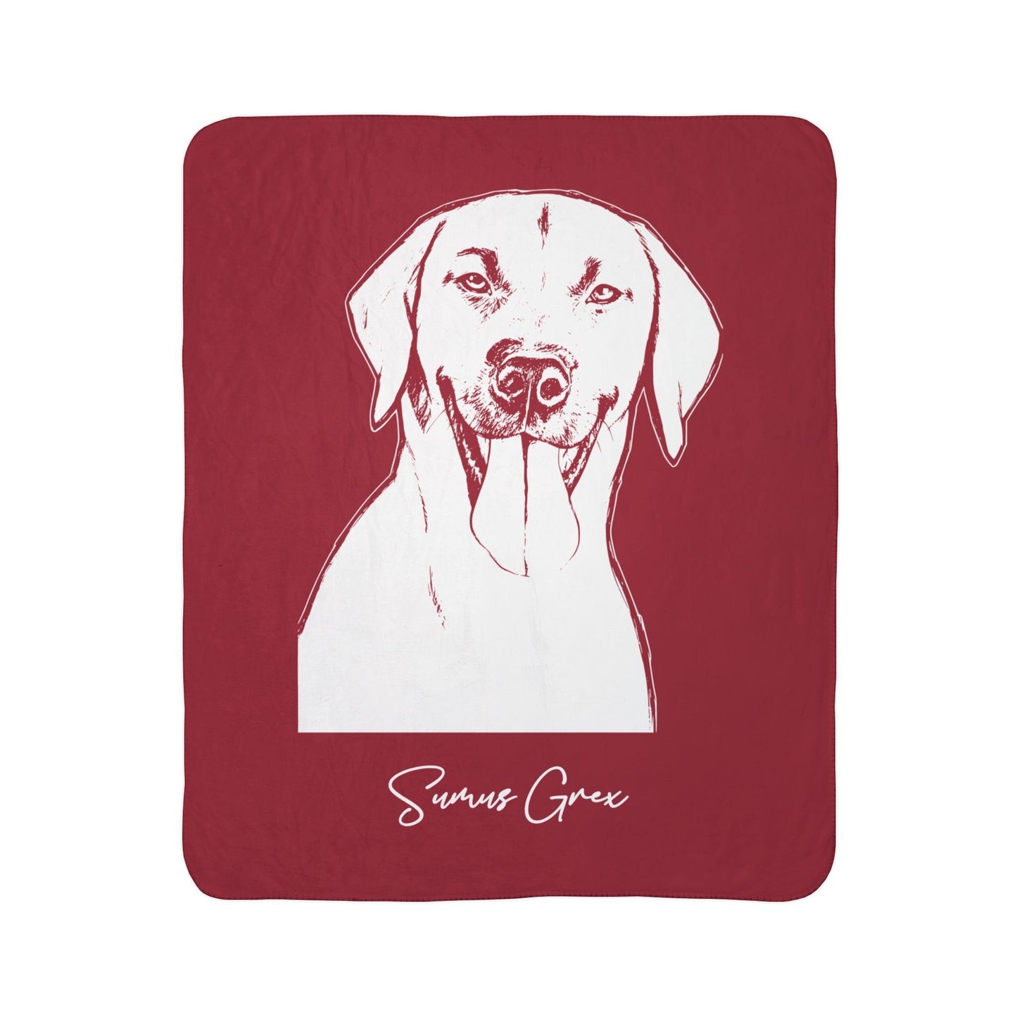 Personalized Fayetteville Dog Sherpa Blanket | Modern Sketch Photo Upload_Doggo Mojo_Sherpa Blankets_7