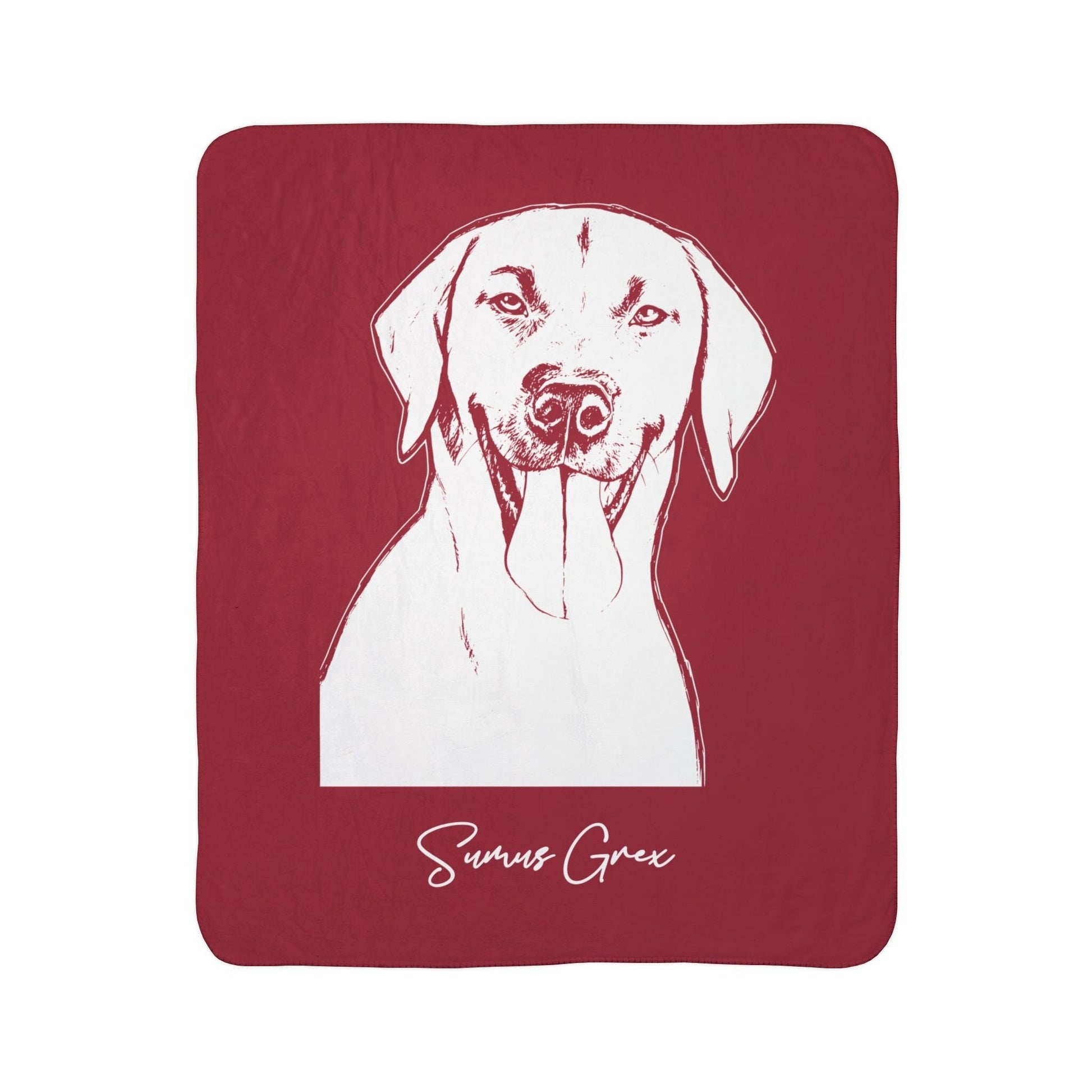 Personalized Fayetteville Dog Sherpa Blanket | Modern Sketch Photo Upload_Doggo Mojo_Sherpa Blankets_7