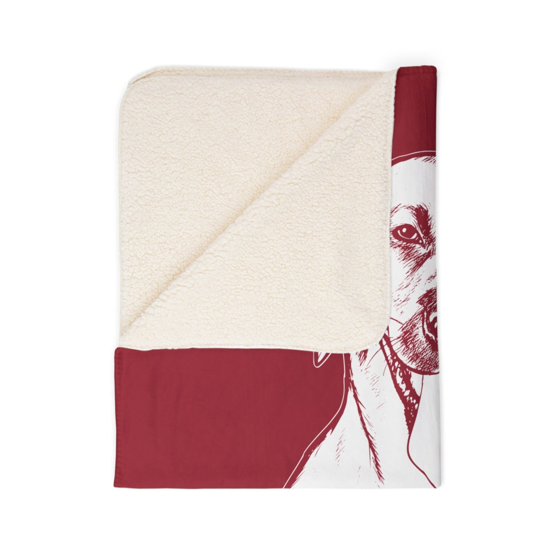 Personalized Fayetteville Dog Sherpa Blanket | Modern Sketch Photo Upload_Doggo Mojo_Sherpa Blankets_8