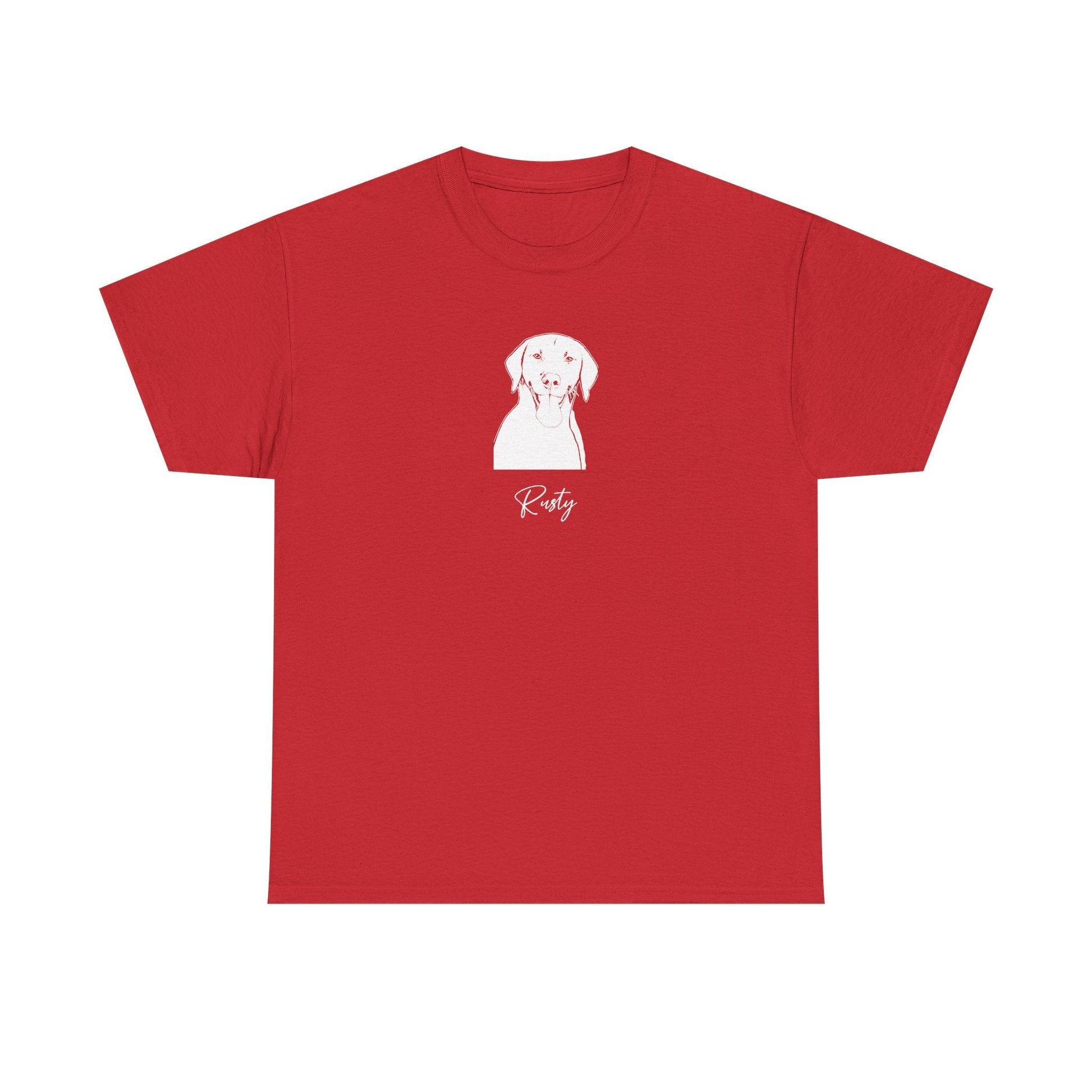 Personalized Fayetteville Dog T-Shirt | Modern Sketch Photo Upload_Doggo Mojo_T-shirts_6