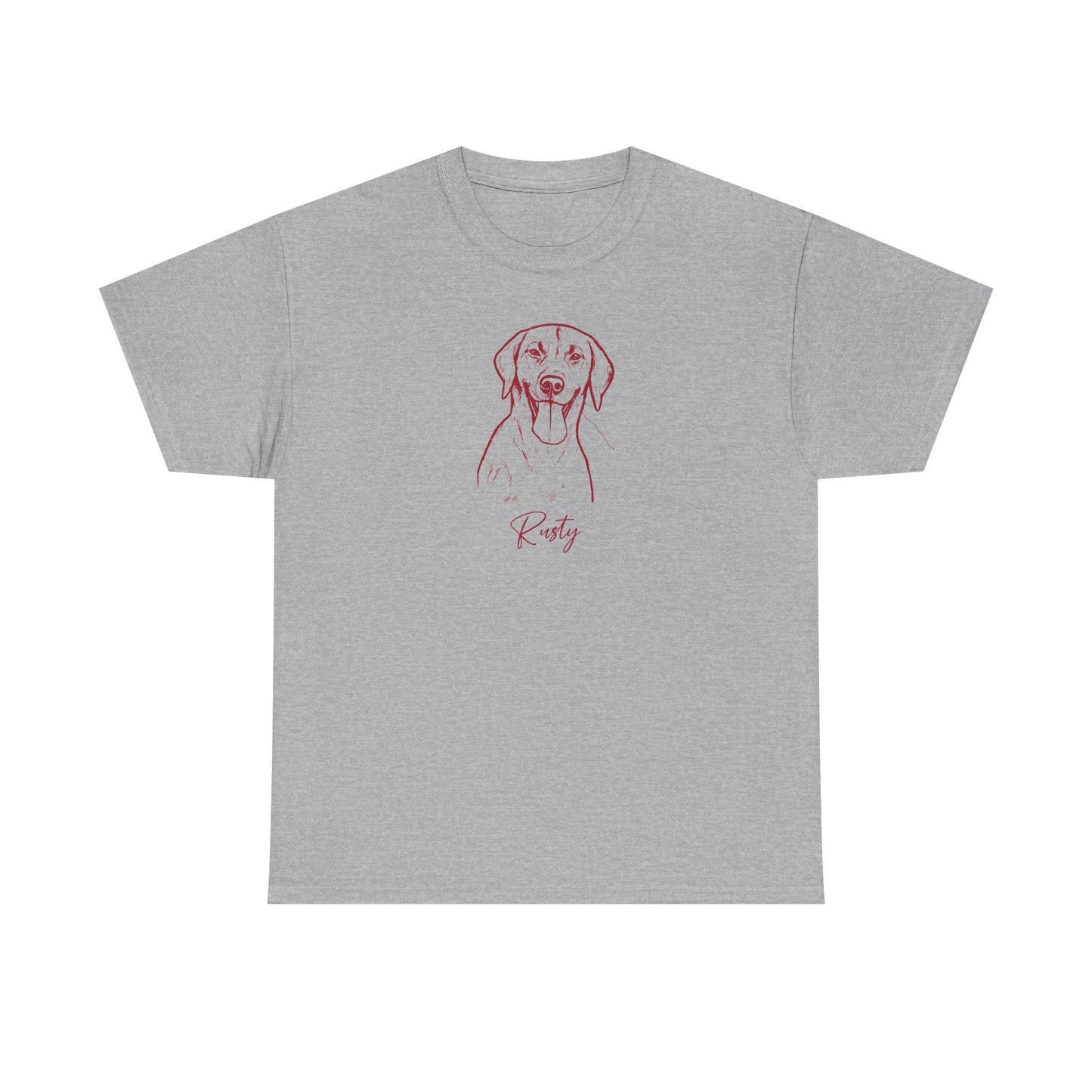 Personalized Fayetteville Dog T-Shirt | Modern Sketch Photo Upload_Doggo Mojo_T-shirts_8