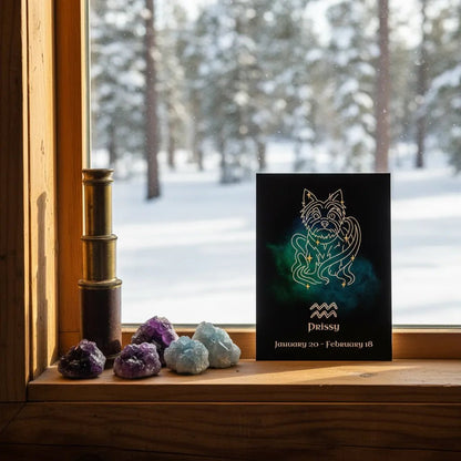 Personalized Frameless Art Print | Aquarius Design with Your Dog's Photo & Name_Doggo Mojo_Frameless Print_4