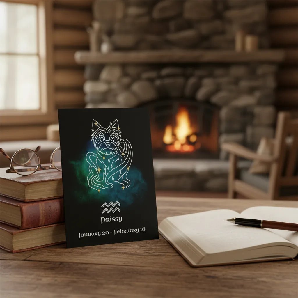 Personalized Frameless Art Print | Aquarius Design with Your Dog's Photo & Name_Doggo Mojo_Frameless Print_1