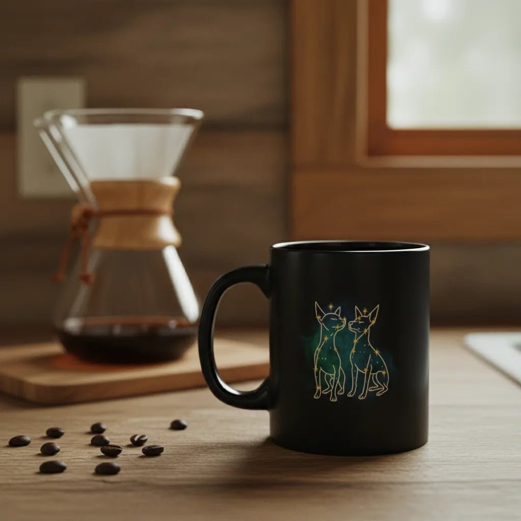 Personalized Gemini Dog Mug | Modern Sketch Photo Upload_Doggo Mojo_Ceramic Mugs_2