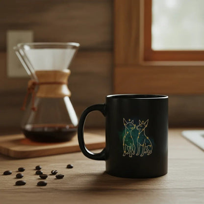 Personalized Gemini Dog Mug | Modern Sketch Photo Upload_Doggo Mojo_Ceramic Mugs_2