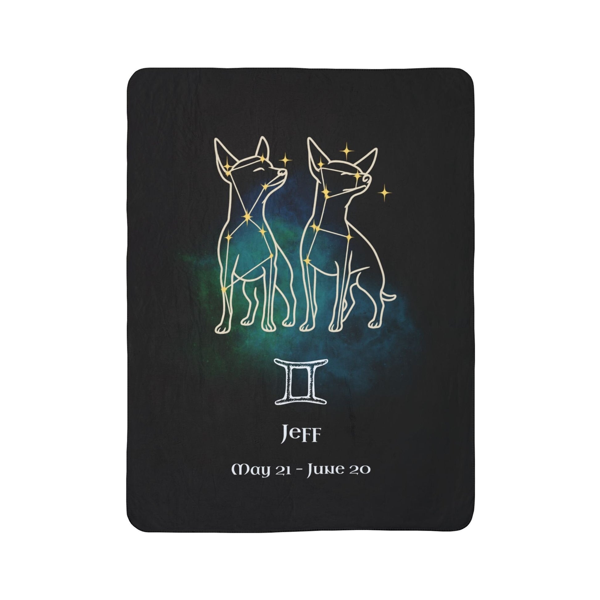 Personalized Gemini Dog Sherpa Blanket | Modern Sketch Photo Upload_Doggo Mojo_Blankets_11