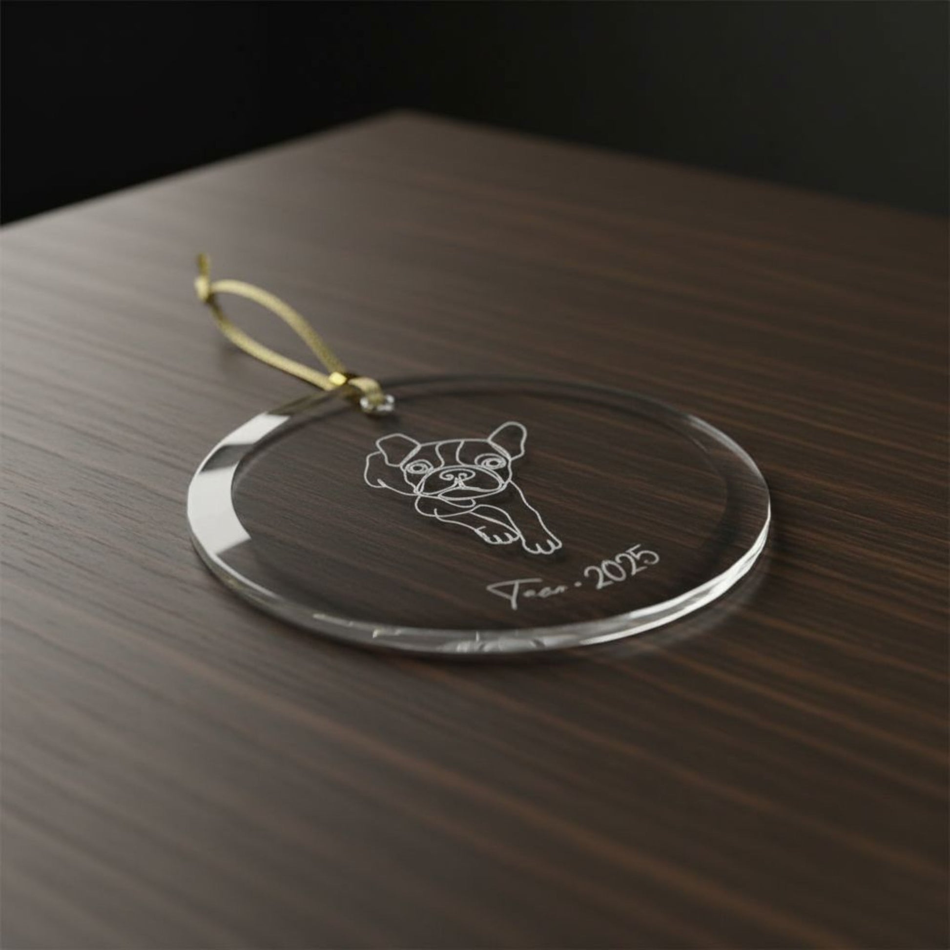 Personalized Glass Ornament | Minimal Line Art Dog Portrait | Heirloom Holiday Keepsake_Doggo Mojo_Holiday Ornaments_4