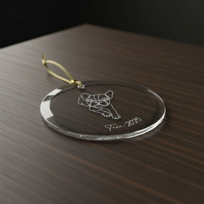 Personalized Glass Ornament | Minimal Line Art Dog Portrait | Heirloom Holiday Keepsake_Doggo Mojo_Holiday Ornaments_4