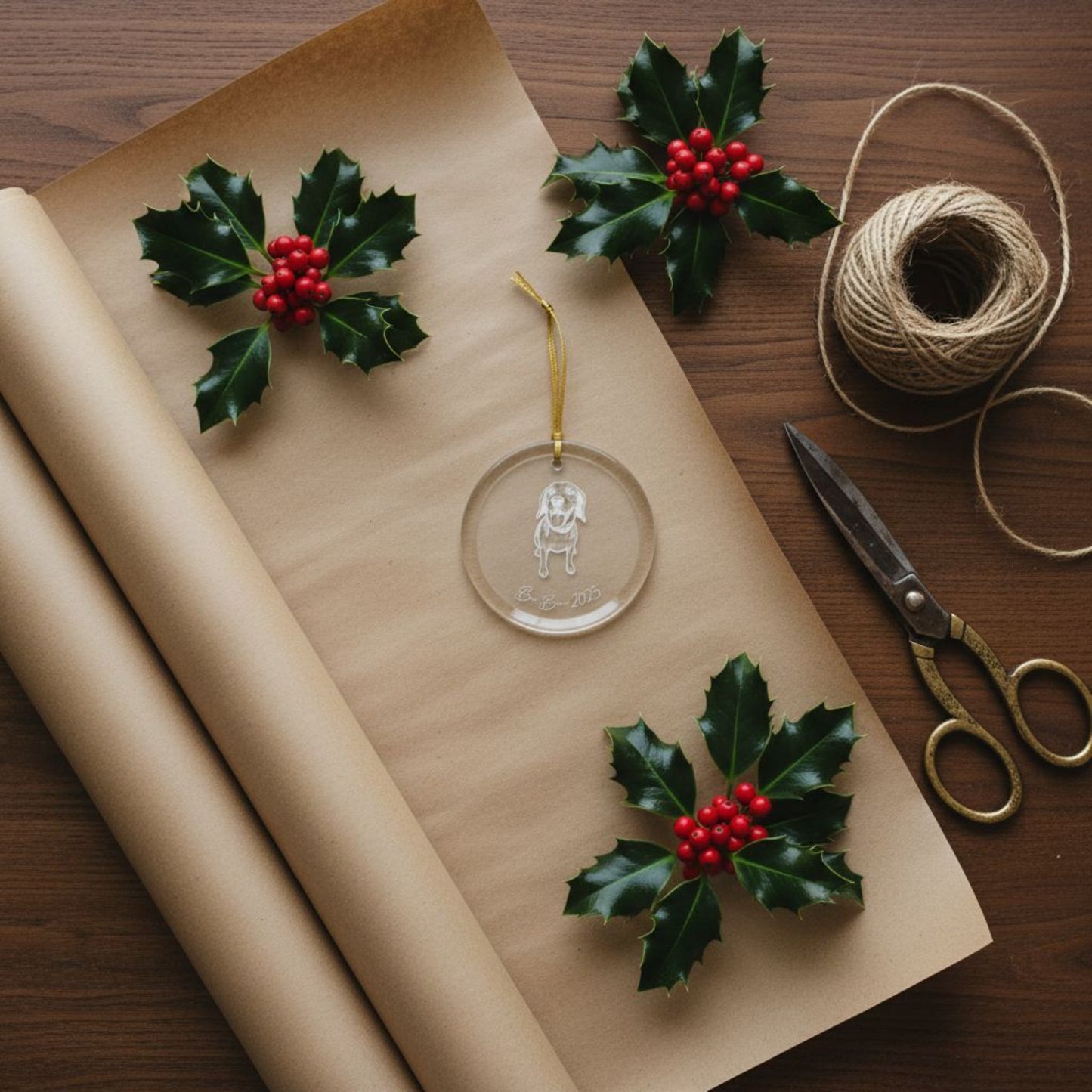 Personalized Glass Ornament | Modern Sketch Dog Portrait | Heirloom Holiday Keepsake_Doggo Mojo_Holiday Ornaments_2