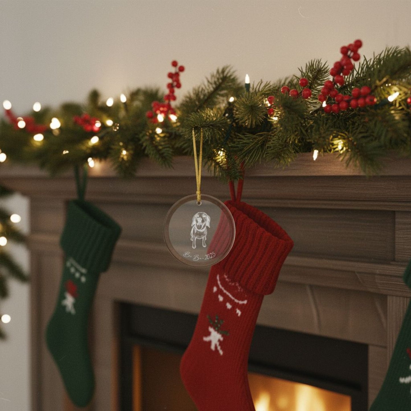 Personalized Glass Ornament | Modern Sketch Dog Portrait | Heirloom Holiday Keepsake_Doggo Mojo_Holiday Ornaments_3