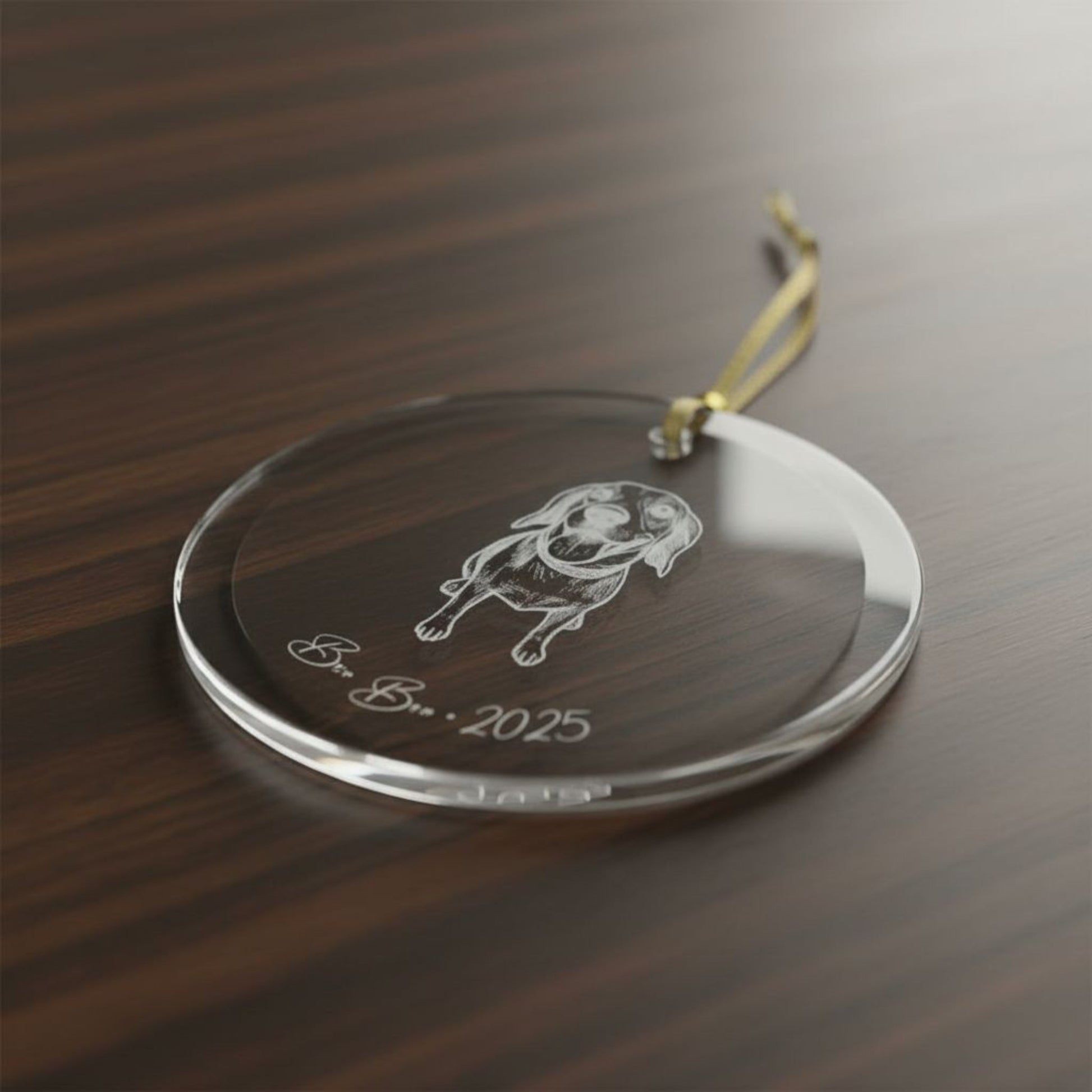 Personalized Glass Ornament | Modern Sketch Dog Portrait | Heirloom Holiday Keepsake_Doggo Mojo_Holiday Ornaments_4