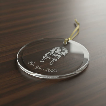 Personalized Glass Ornament | Modern Sketch Dog Portrait | Heirloom Holiday Keepsake_Doggo Mojo_Holiday Ornaments_4