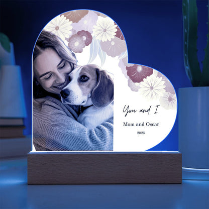 Personalized Heart LED Plaque - Pet & Owner_Doggo Mojo_Novelty Signs_2