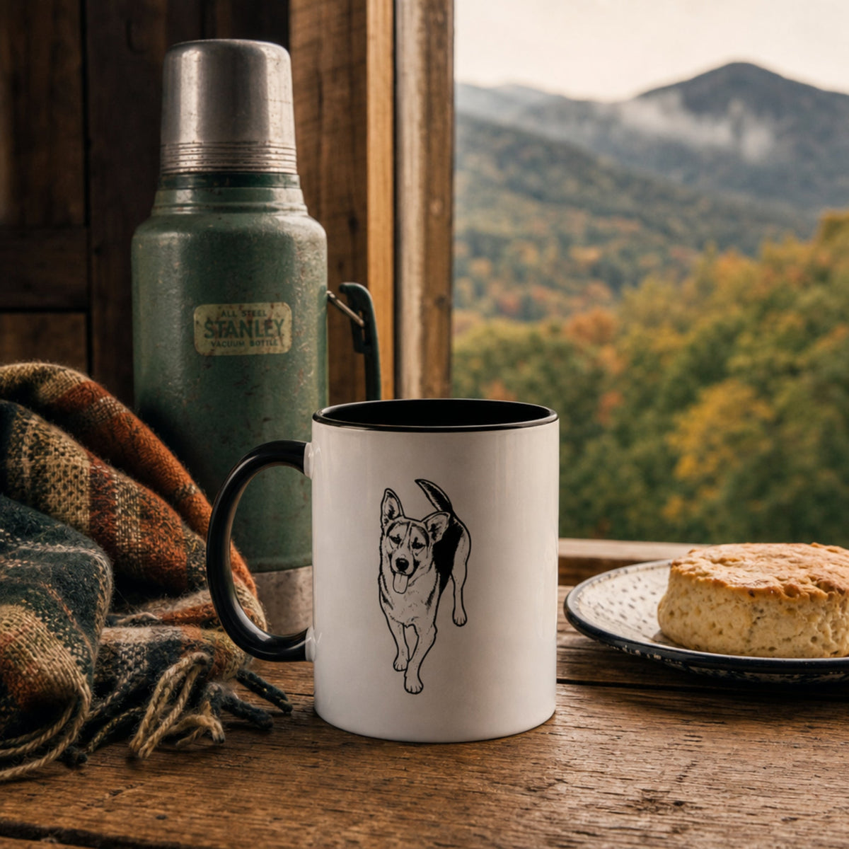 Personalized Heritage Dog Accent Mug | Custom Pet Sketch Ceramic Cup_Doggo Mojo_Ceramic Mugs_2