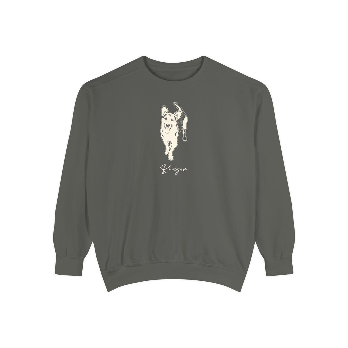 Personalized Heritage Dog Sweatshirt | Custom Pet Sketch Comfort Colors Crewneck_Doggo Mojo_Sweatshirt_8