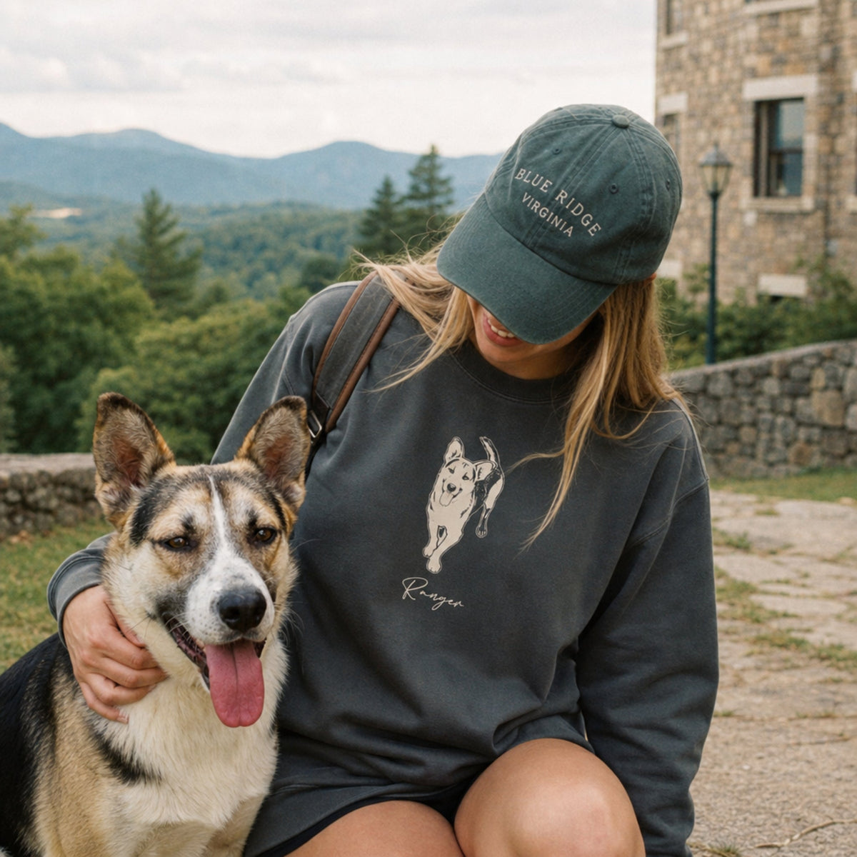 Personalized Heritage Dog Sweatshirt | Custom Pet Sketch Comfort Colors Crewneck_Doggo Mojo_Sweatshirt_5