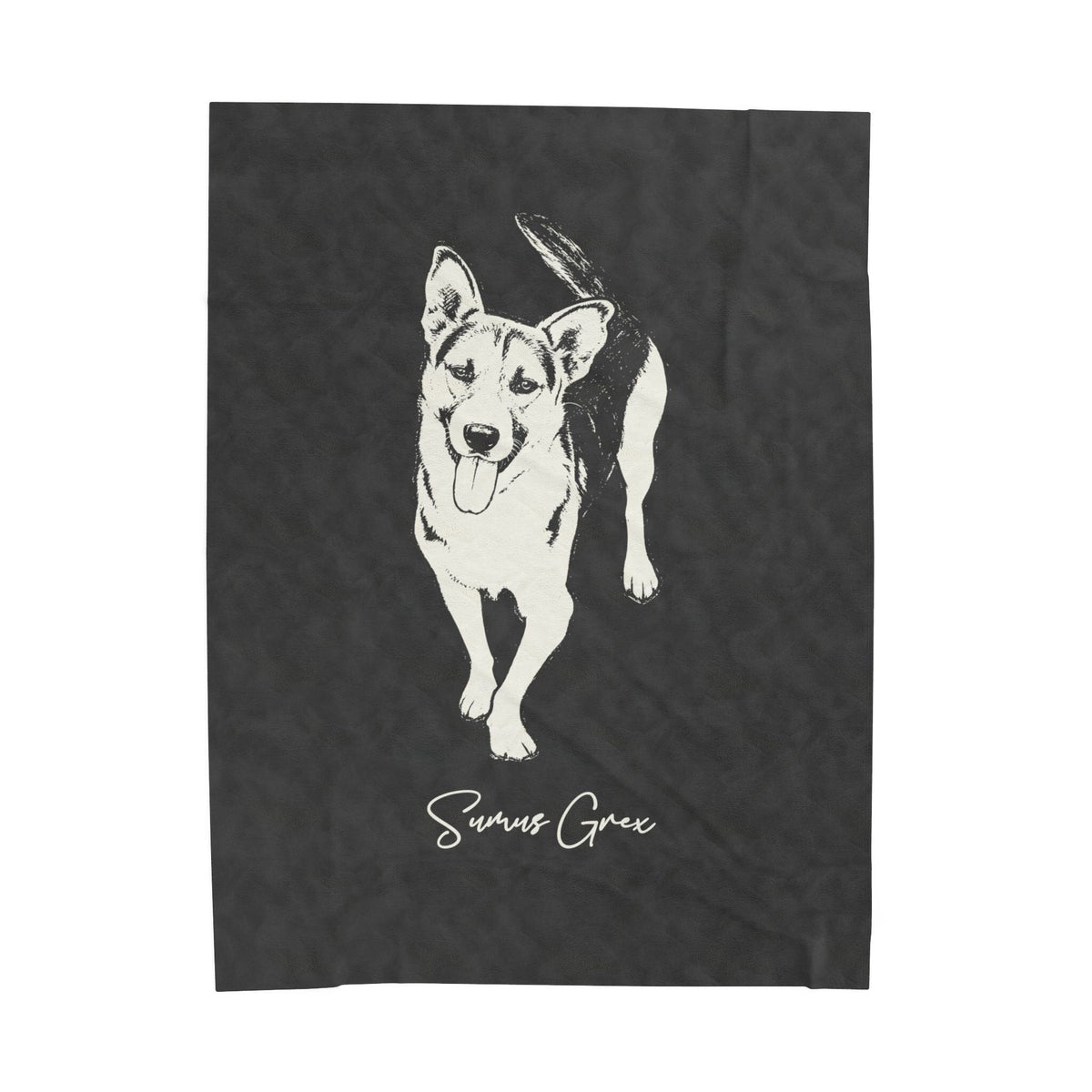 Personalized Heritage Dog Velveteen Blanket | Modern Sketch Photo Upload_Doggo Mojo_Velveteen Blankets_8