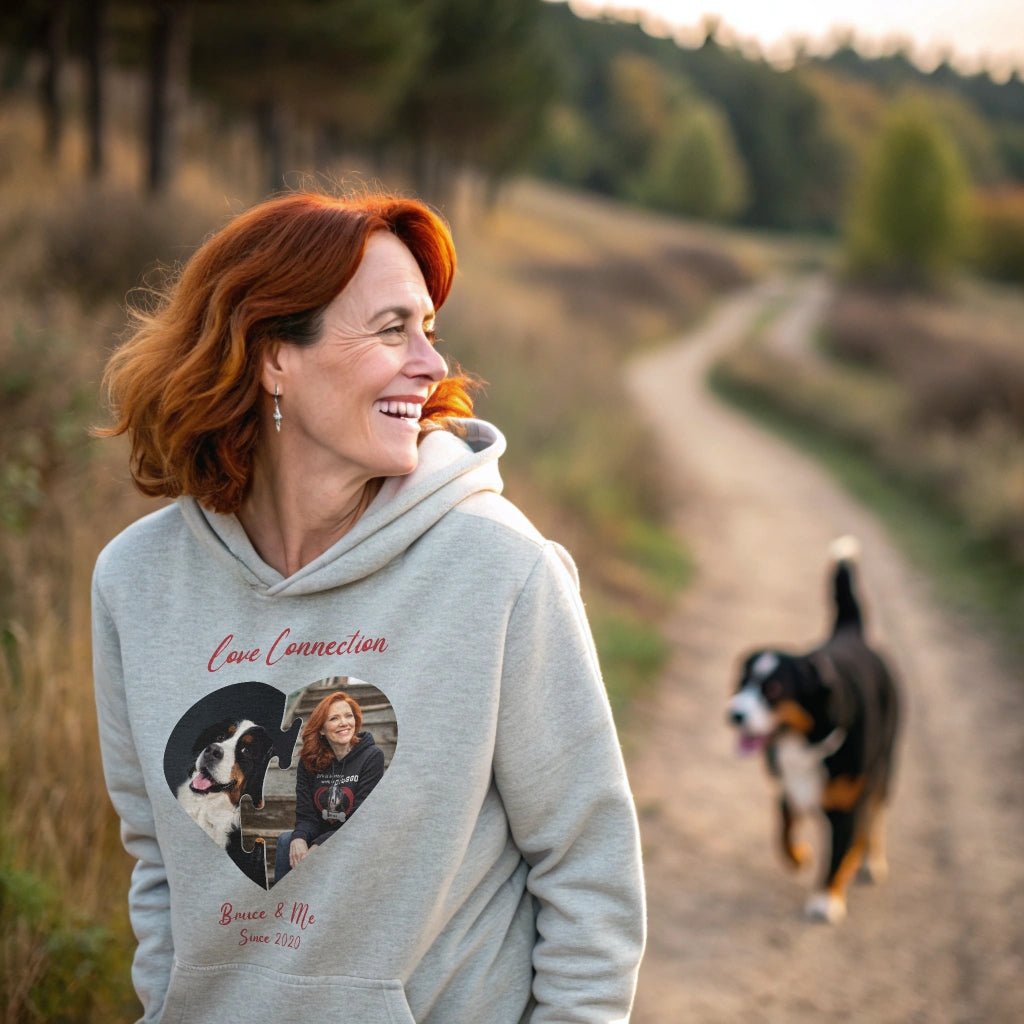 Personalized Hoodie: Love Connection with 2 Photos & Names_Doggo Mojo_Hoodies_2