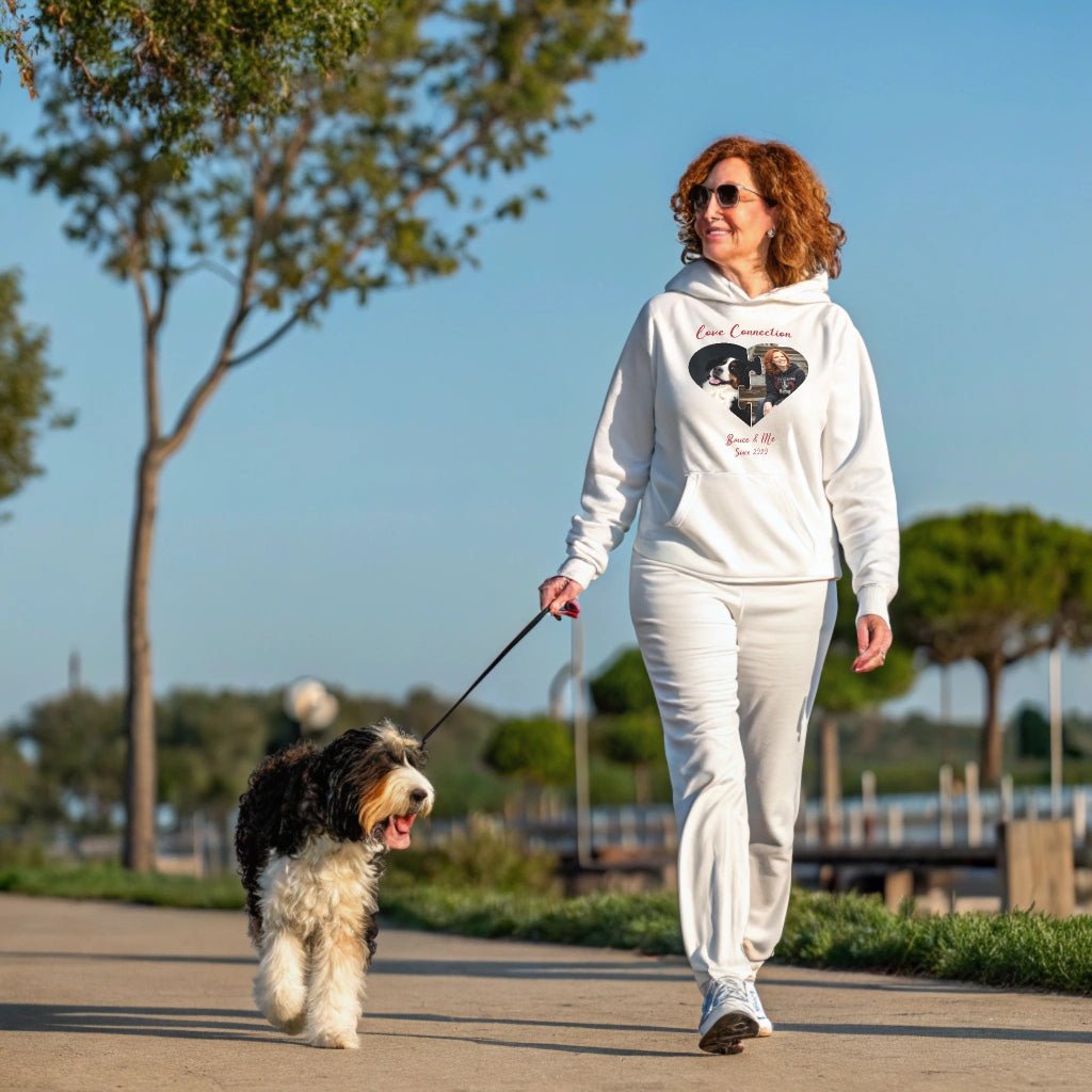 Personalized Hoodie: Love Connection with 2 Photos & Names_Doggo Mojo_Hoodies_1