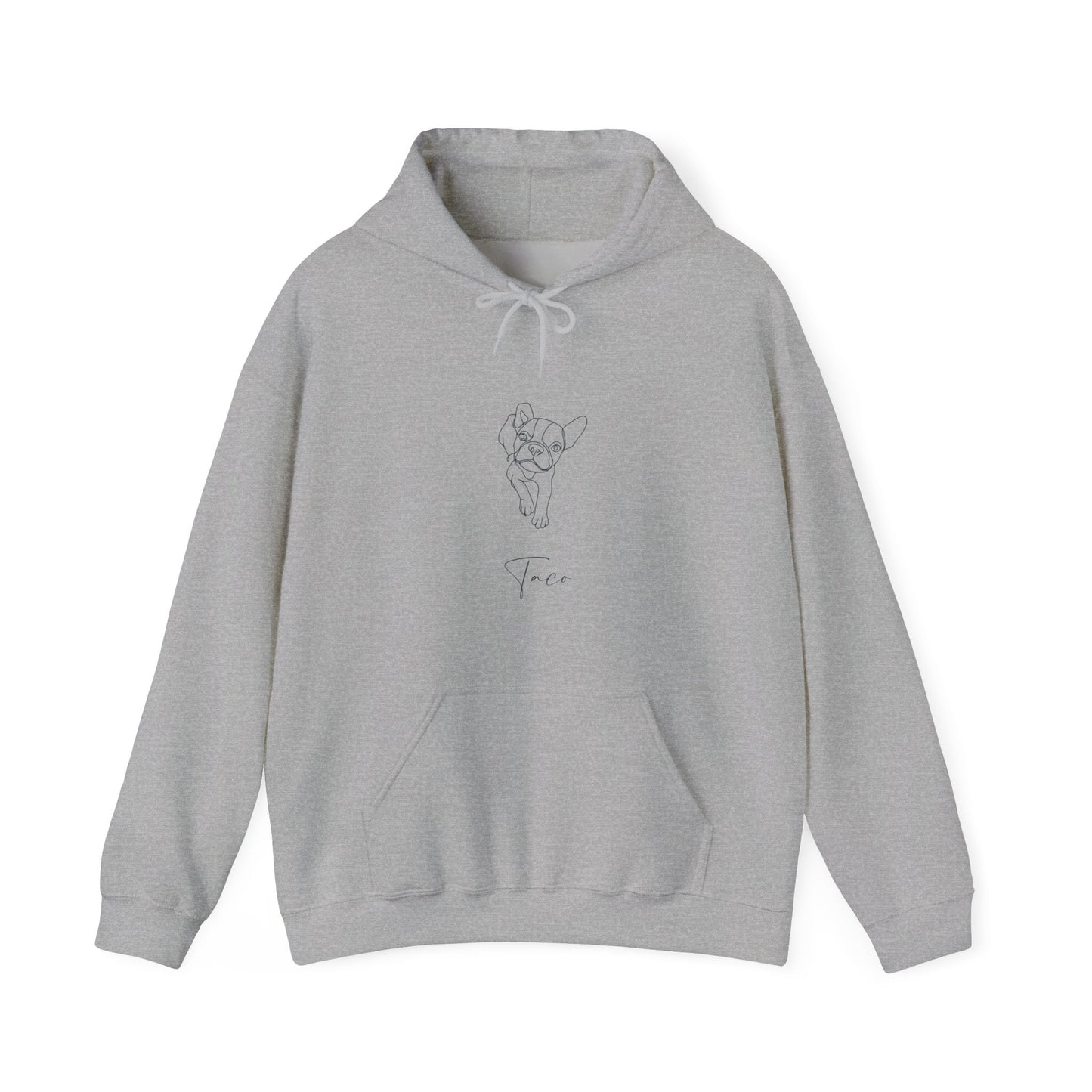 Personalized Hoodie: Minimal Line Art with Your Dog's Photo & Name_Doggo Mojo_Hoodies_13