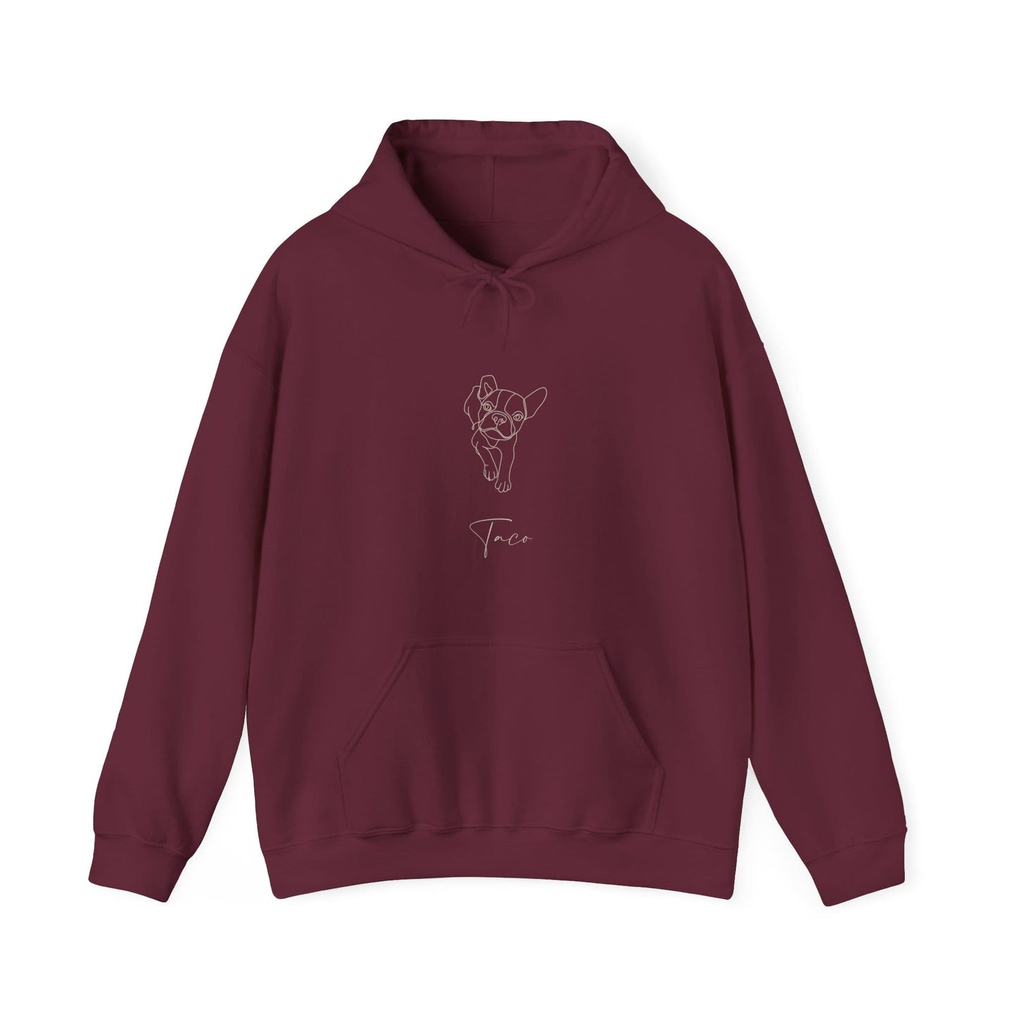 Personalized Hoodie: Minimal Line Art with Your Dog's Photo & Name_Doggo Mojo_Hoodies_8
