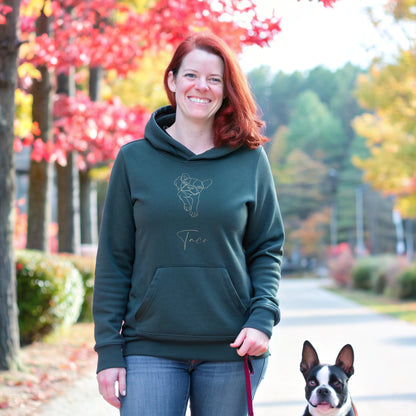 Personalized Hoodie: Minimal Line Art with Your Dog's Photo & Name_Doggo Mojo_Hoodies_3