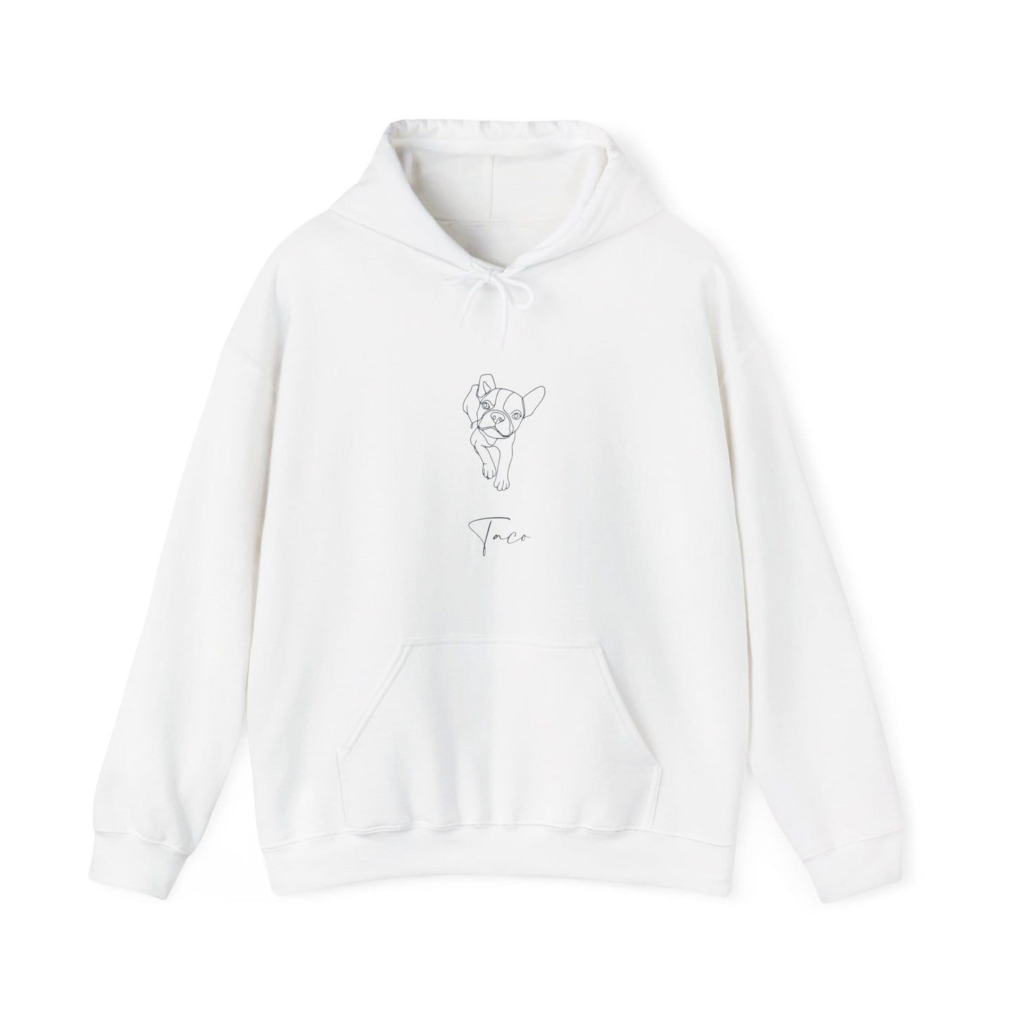 Personalized Hoodie: Minimal Line Art with Your Dog's Photo & Name_Doggo Mojo_Hoodies_12