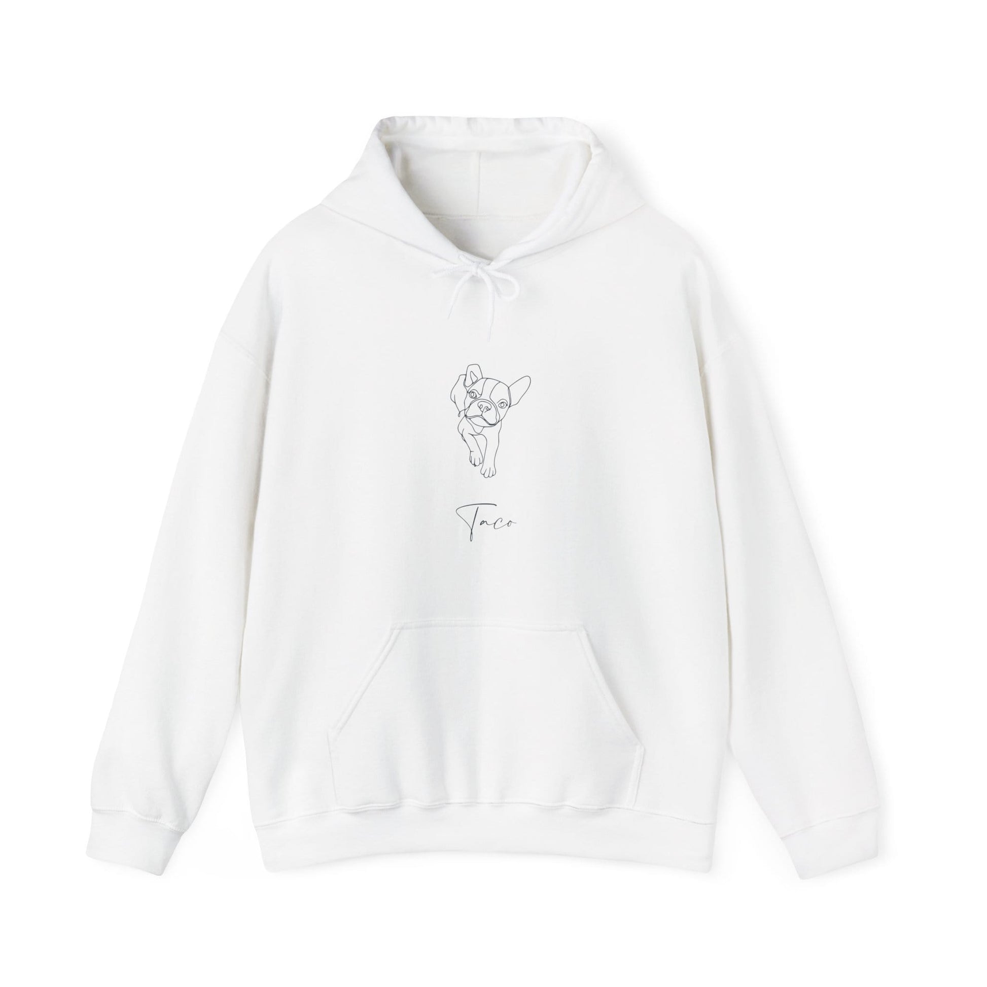 Personalized Hoodie: Minimal Line Art with Your Dog's Photo & Name_Doggo Mojo_Hoodies_12