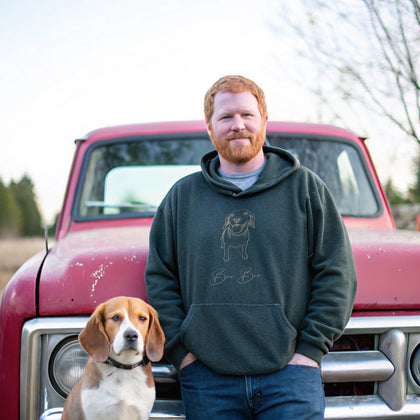 Personalized Hoodie | Modern Sketch Portrait with Your Dog's Photo & Name_Doggo Mojo_Hoodies_1