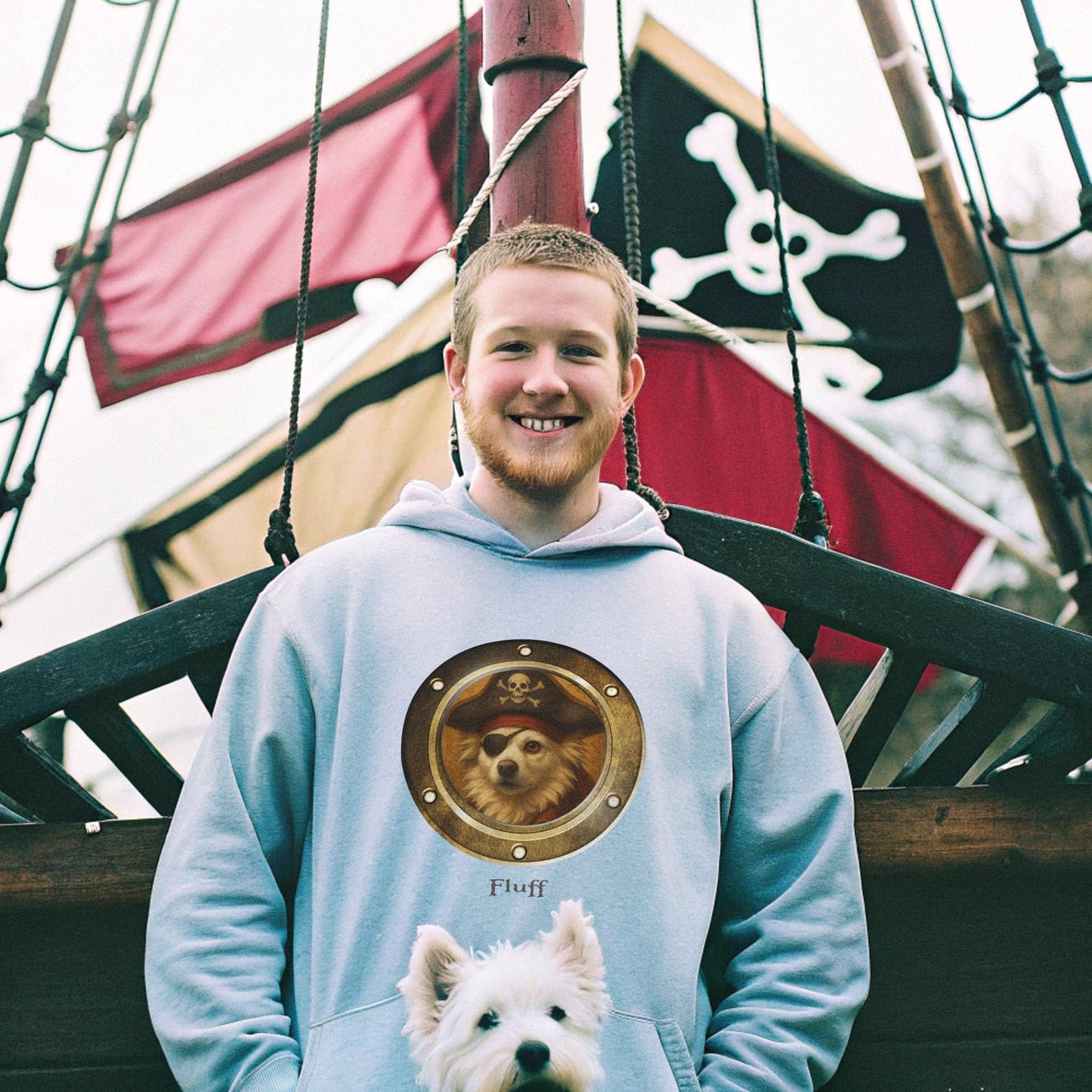 Personalized Hoodie | Pirate Pup Design with Your Dog's Photo & Name_Doggo Mojo_Hoodies_5