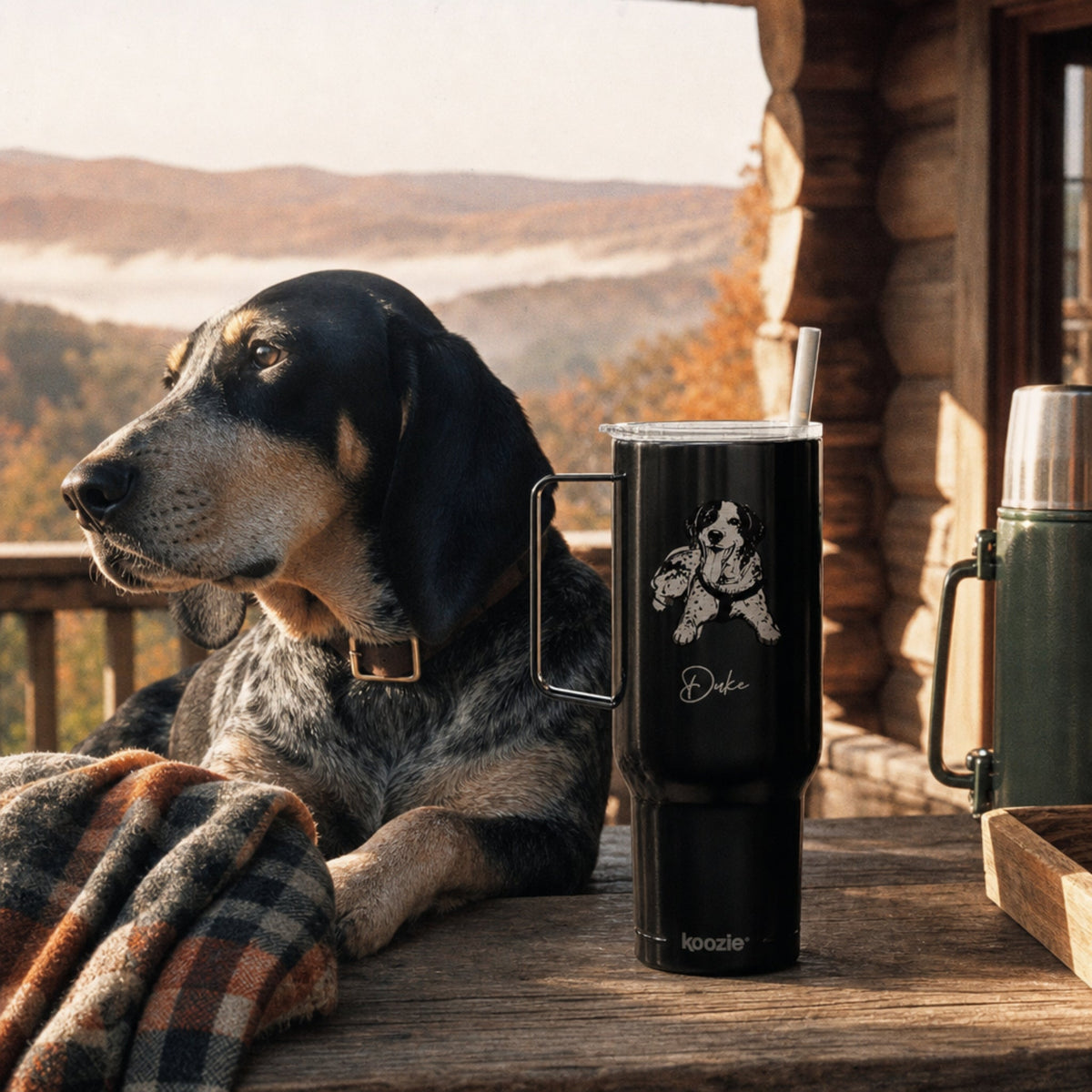 Personalized Knoxville Dog 40oz Recycled Travel Tumbler | Modern Sketch Custom Engraved_Doggo Mojo_Travel Tumbler_4