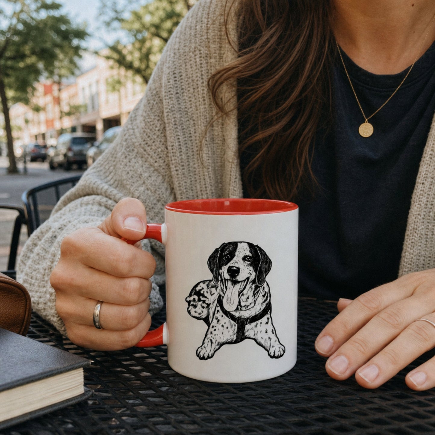 Personalized Knoxville Dog Ceramic Accent Mug | Modern Sketch Photo Upload_Doggo Mojo_Ceramic Mugs_2