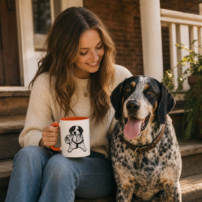 Personalized Knoxville Dog Ceramic Accent Mug | Modern Sketch Photo Upload_Doggo Mojo_Ceramic Mugs_1