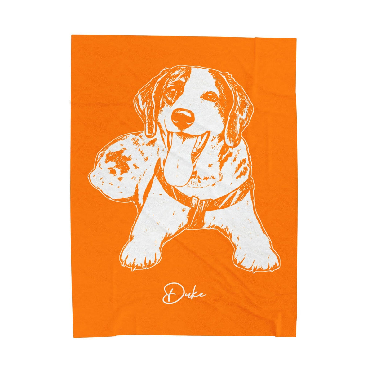 Personalized Knoxville Dog Velveteen Blanket | Modern Sketch Photo Upload_Doggo Mojo_Velveteen Blankets_6