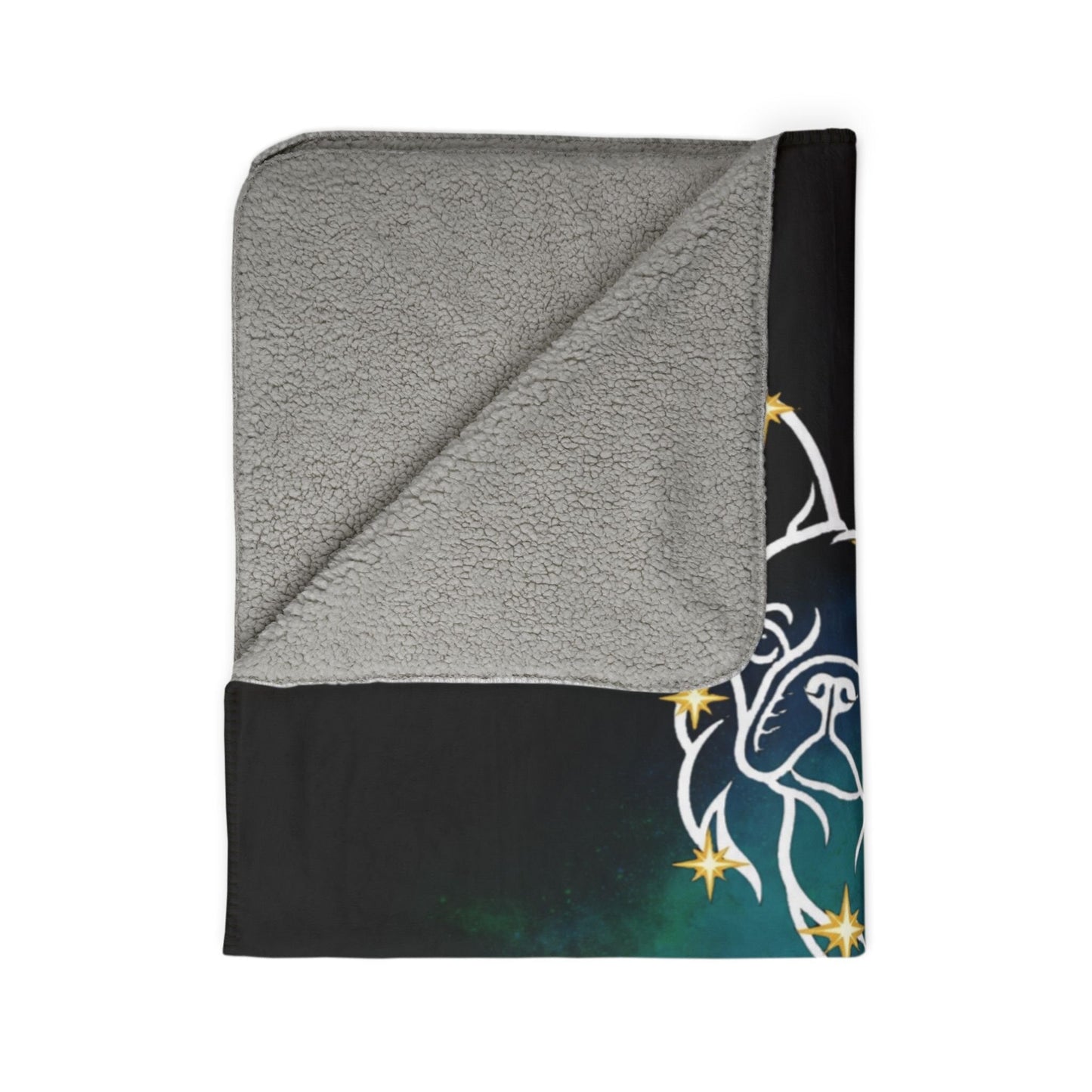 Personalized Leo Dog Sherpa Blanket | Modern Sketch Photo Upload_Doggo Mojo_Blankets_10