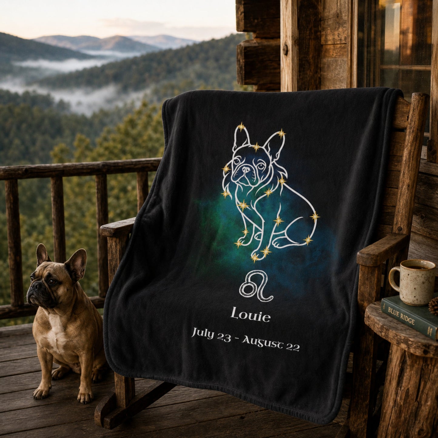 Personalized Leo Dog Sherpa Blanket | Modern Sketch Photo Upload_Doggo Mojo_Blankets_3