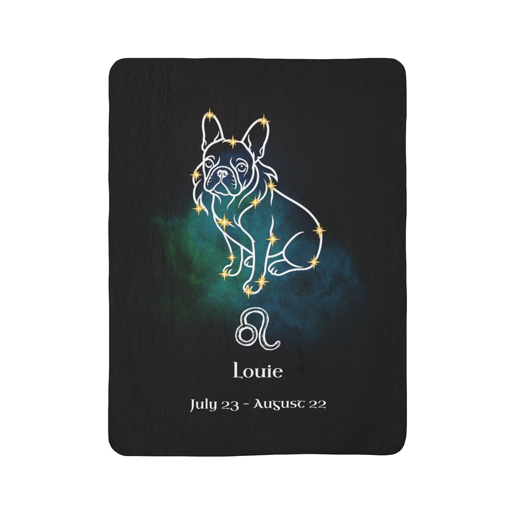 Personalized Leo Dog Sherpa Blanket | Modern Sketch Photo Upload_Doggo Mojo_Blankets_8