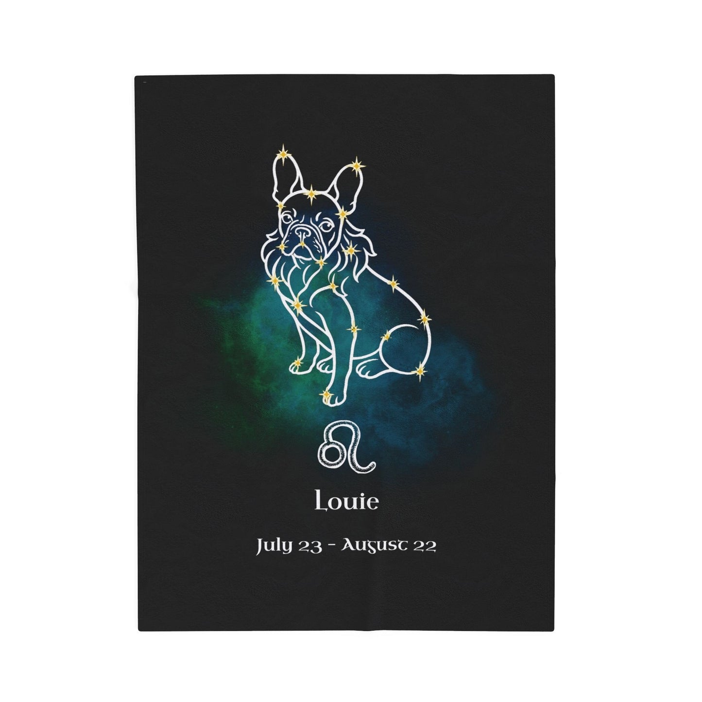 Personalized Leo Dog Velveteen Blanket | Modern Sketch Photo Upload_Doggo Mojo_Blankets_8