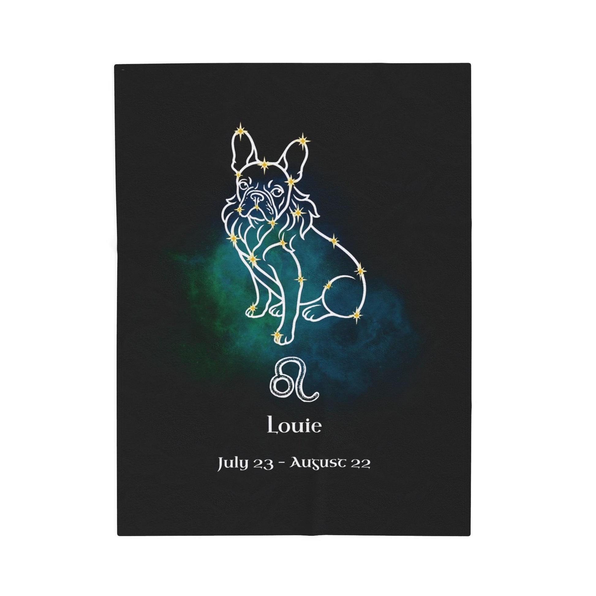 Personalized Leo Dog Velveteen Blanket | Modern Sketch Photo Upload_Doggo Mojo_Blankets_8