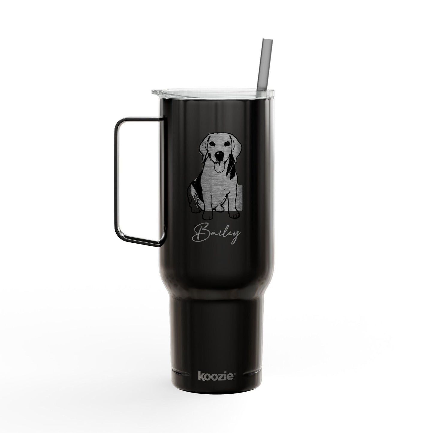 Personalized Lexington Dog 40oz Recycled Travel Tumbler | Modern Sketch Custom Engraved_Doggo Mojo_Travel Tumbler_9