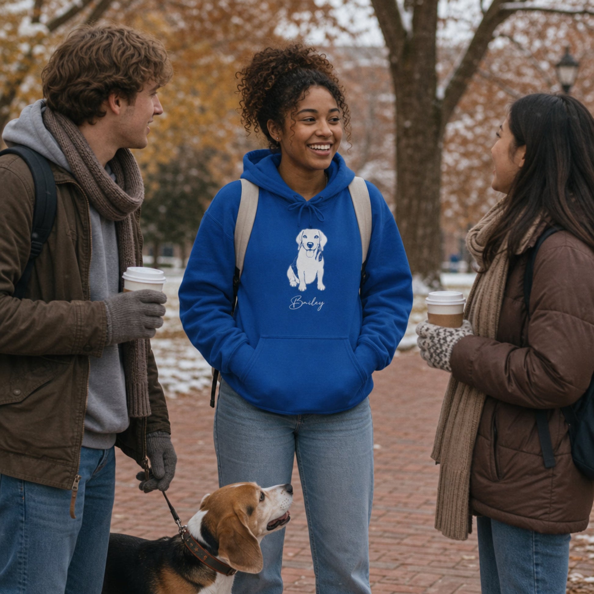 Personalized Lexington Dog Hoodie | Modern Sketch Photo Upload_Doggo Mojo_Hoodie_2