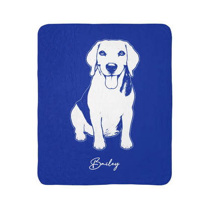 Personalized Lexington Dog Sherpa Blanket | Modern Sketch Photo Upload_Doggo Mojo_Sherpa Blankets_6