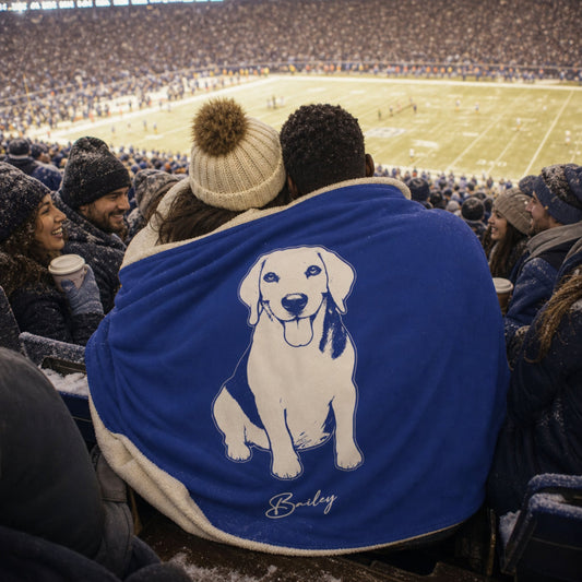 Personalized Lexington Dog Sherpa Blanket | Modern Sketch Photo Upload_Doggo Mojo_Sherpa Blankets_1