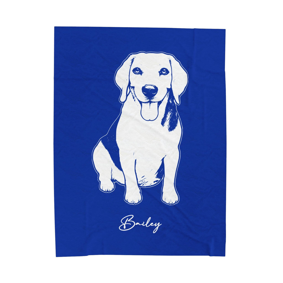 Personalized Lexington Dog Velveteen Blanket | Modern Sketch Photo Upload_Doggo Mojo_Velveteen Blankets_6