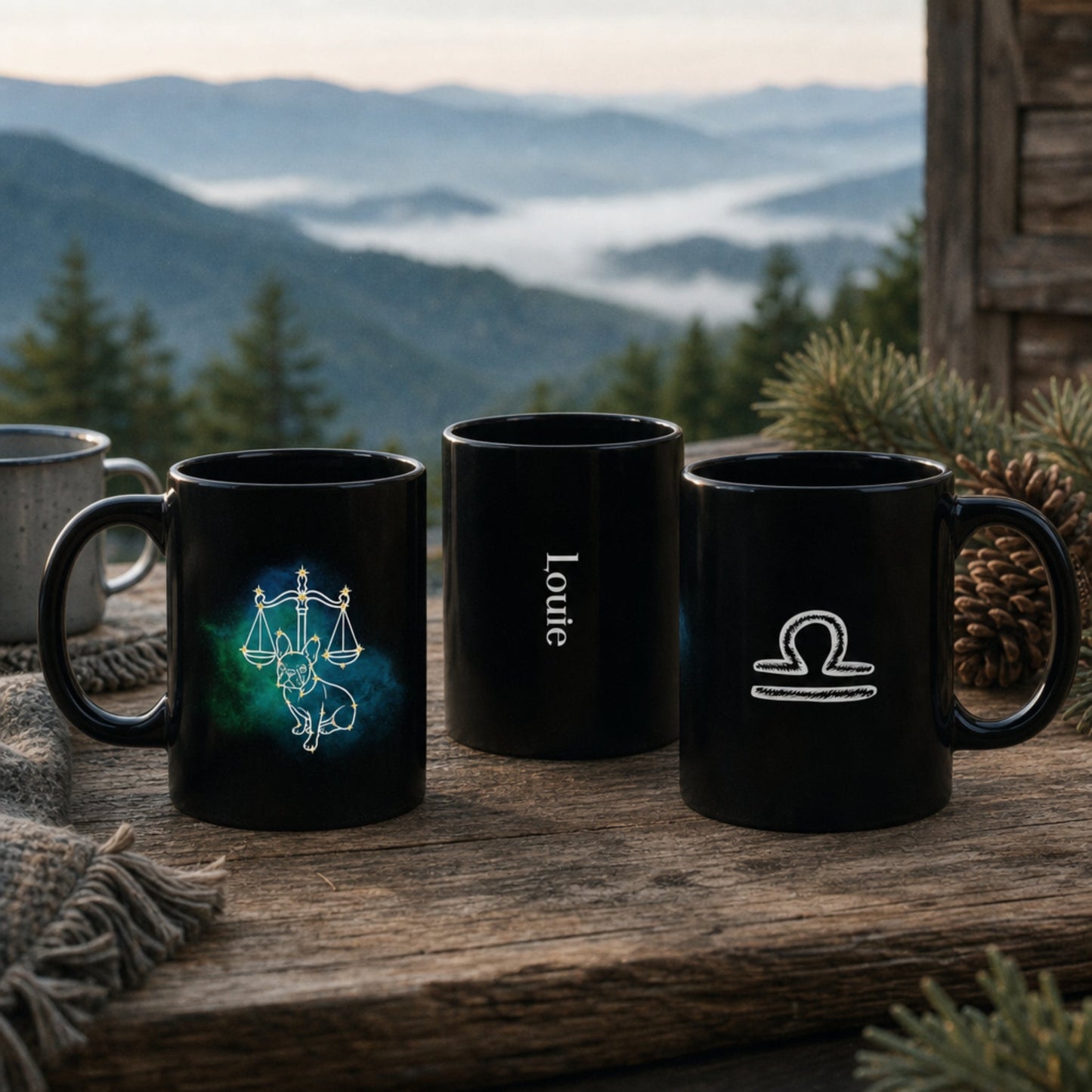 Personalized Libra Dog Mug | Modern Sketch Photo Upload_Doggo Mojo_Ceramic Mugs_3