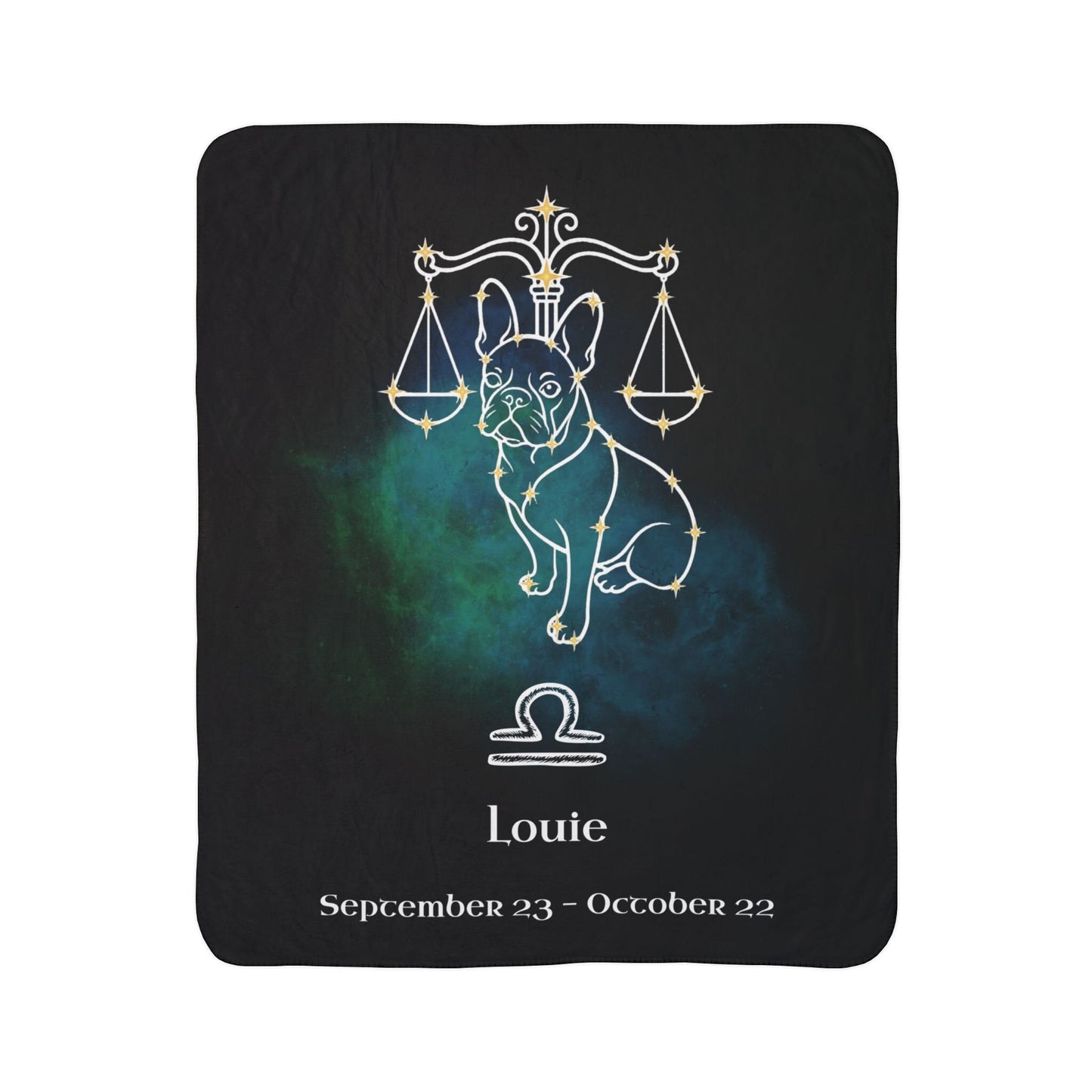 Personalized Libra Dog Sherpa Blanket | Modern Sketch Photo Upload_Doggo Mojo_Sherpa Blankets_10