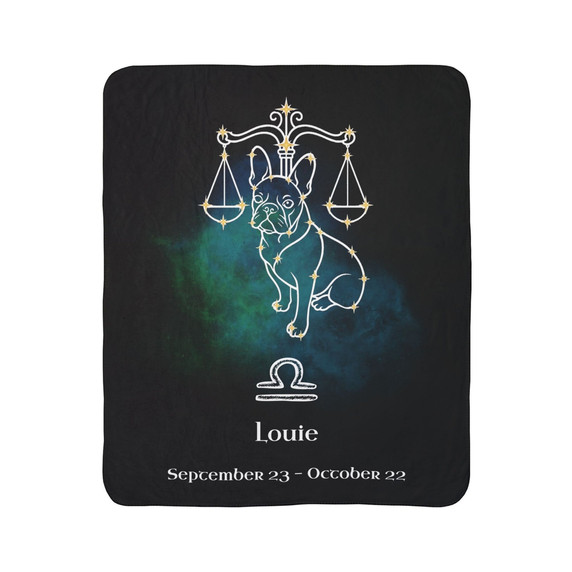 Personalized Libra Dog Sherpa Blanket | Modern Sketch Photo Upload_Doggo Mojo_Sherpa Blankets_10